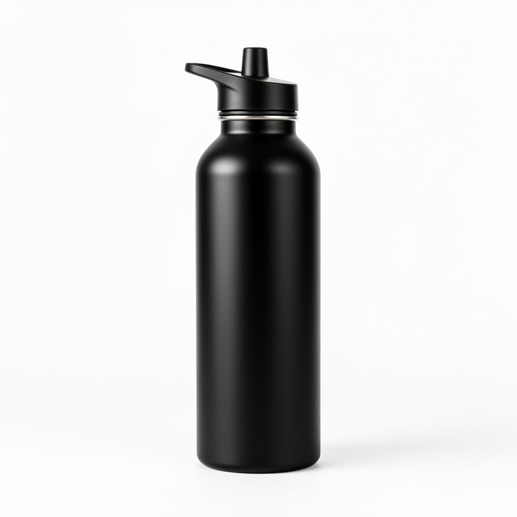 Stainless Steel Water Bottle 600ml - Black